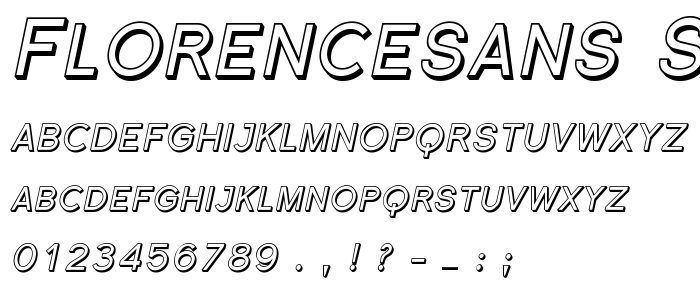 Florencesans SC Shaded Italic font